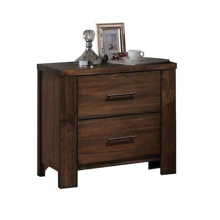 Gfancy Fixtures 26 x 16 x 25 in. Metal Nightstand, Oak GF3084852